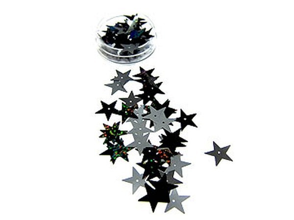 Sternpailletten Brody Trims Motivpailletten 15mm peacock schwarz