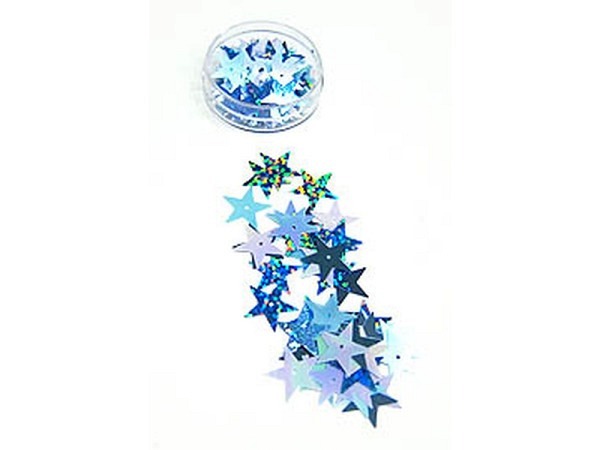 Sternpailletten Brody Trims Motivpailletten 15mm irisé hellblau