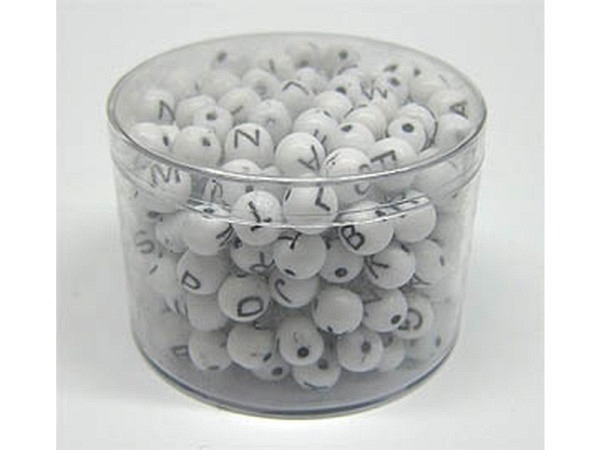 Buchstabenperlen Pracht, Kunststoffperlen Buchstaben-Set
