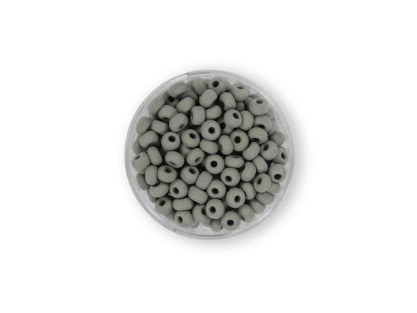 Rocailles Pracht Perlen 4,5mm grau matt
