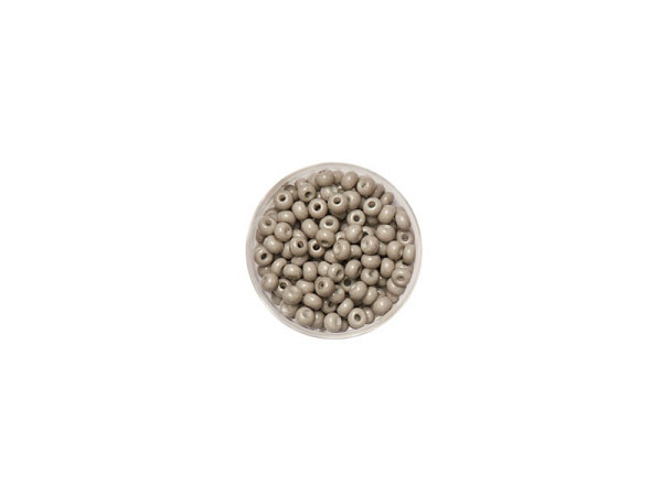 Rocailles Pracht Perlen 4,5mm hellgrau satt