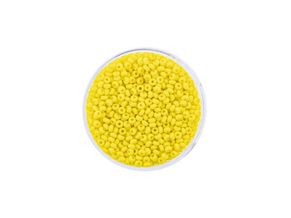 Rocailles Pracht Perlen 2,6mm gelb matt