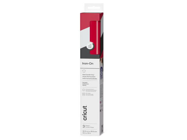 Aufbügelfolie Cricut Smart Iron-On Elegance Schwarz, Weiss, Rot