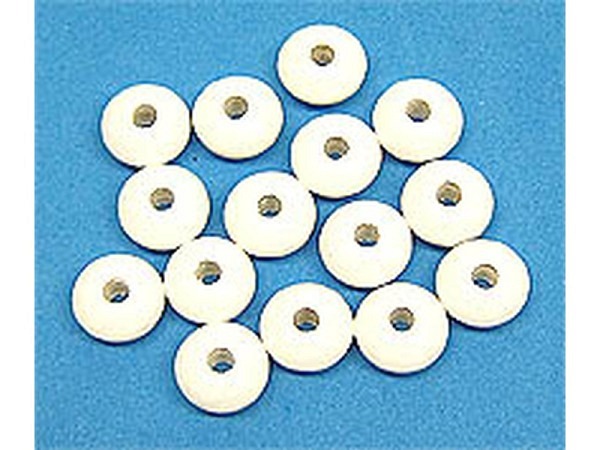 Holzperlen Bottsa Holzlinsen weiss10x5mm