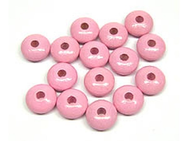 Holzperlen Bottsa Holzlinsen rosa10x5mm
