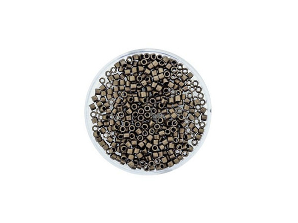 Rocailles Pracht Delica Beads 2mm dark bronze