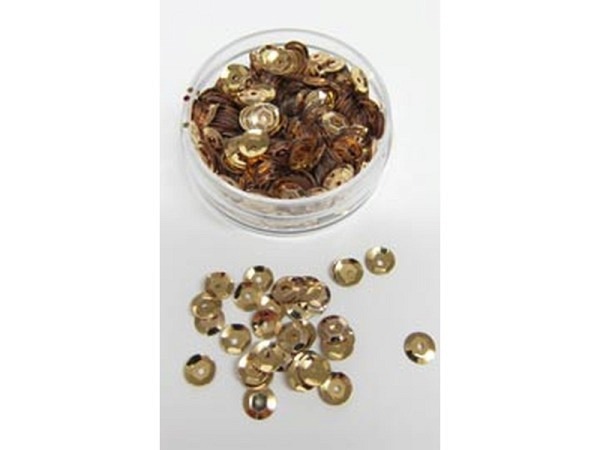 Schüsselpailletten Brody Trims Schüsselpailletten 6mm metallic gold