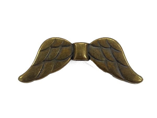 Metallperlen Bastelpeter Engelflügel doppelt 11x31mm Gold