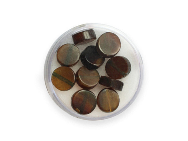 Perlen Pracht Muschel Brown Horn flat dunkelbraun