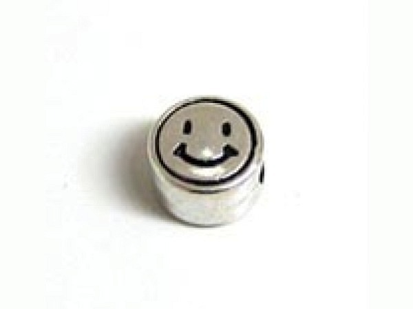 Motivperlen Pracht Metall-Perle 7mm Smiley