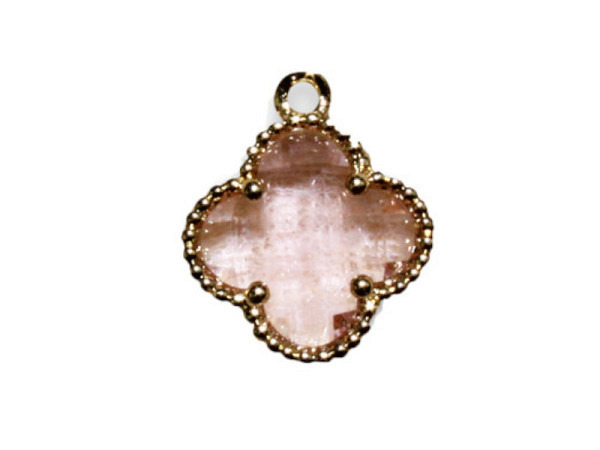 Anhänger Pracht Blume hellrosa 11mm