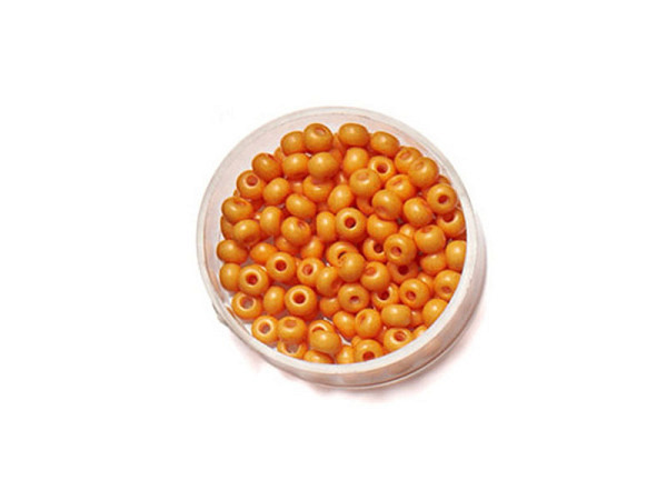 Rocailles Pracht Perlen 4,5mm orange satt Inhalt: ca. 200Stk.