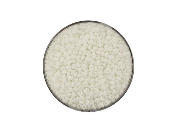 Rocailles Pracht Perlen 2,6mm weiss satt