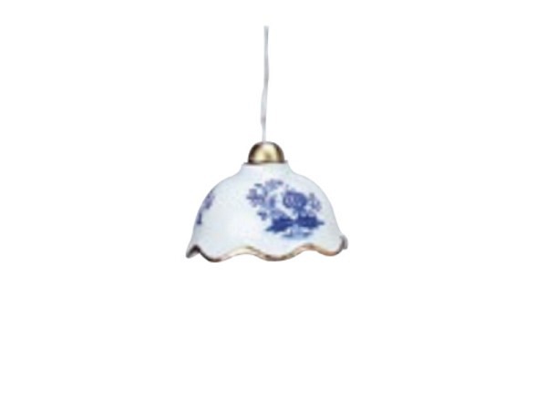 Miniatur Lampe Hängelampe Porzellanwellenschirm