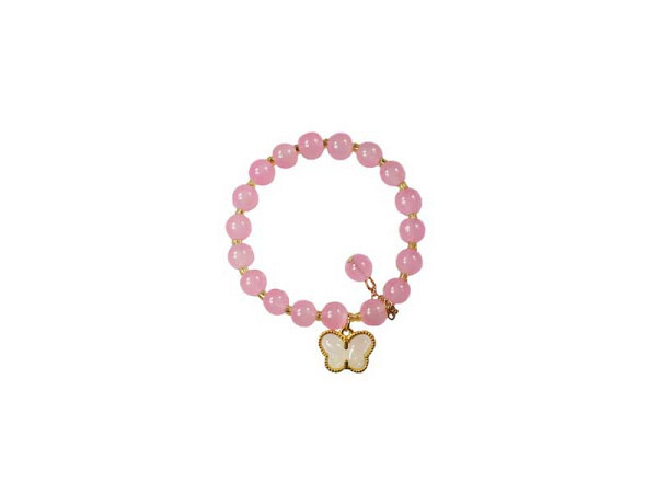 Armband Pracht Glasperlen Schmetterling Weiss