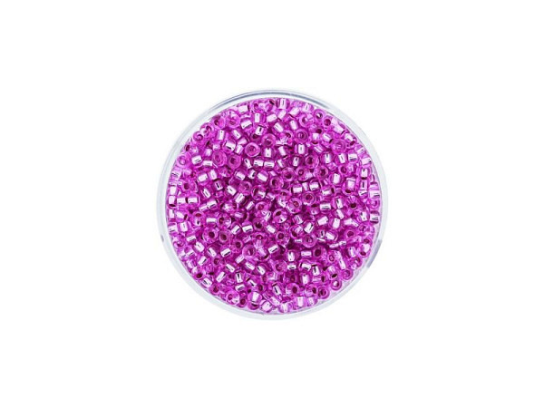 Rocailles Pracht Perlen 2,6mm fuchsia satt matt