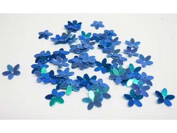 Blumenpailletten Pracht Blümchen Pailletten 10mm türkis