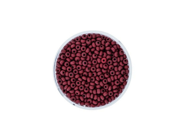 Rocailles Pracht Perlen 2,6mm rot matt