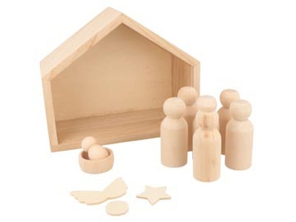 Holzfigur Artemio Krippe und