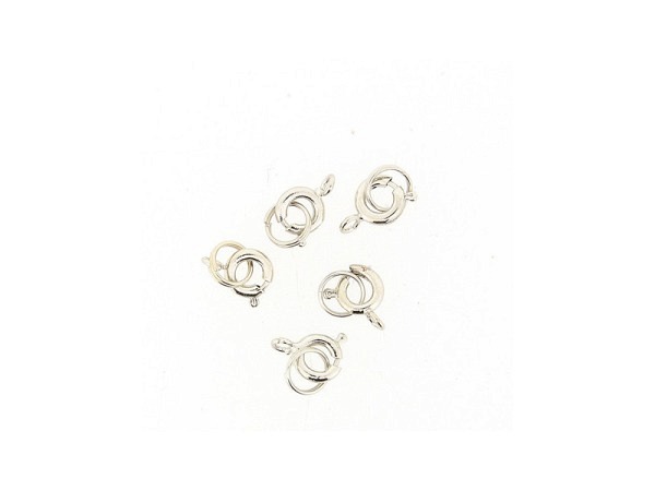 Verschlüsse Pracht Federring mit Spaltring platin 5mm