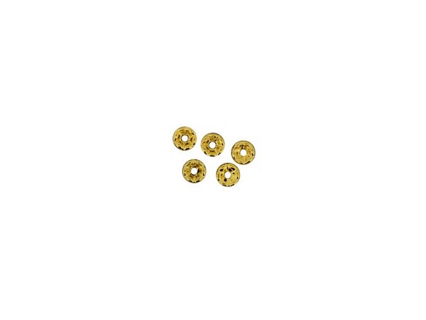Metallperlen Pracht Strassrondelle gold-kristall 5mm