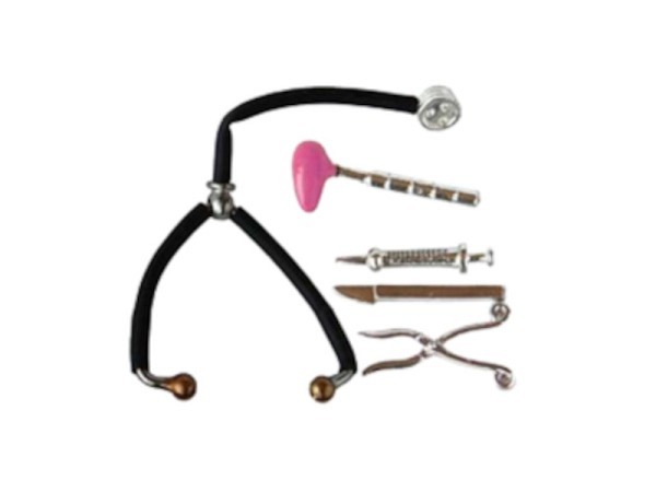 Miniatur Haushalt Arzt Set 2-6,5cm