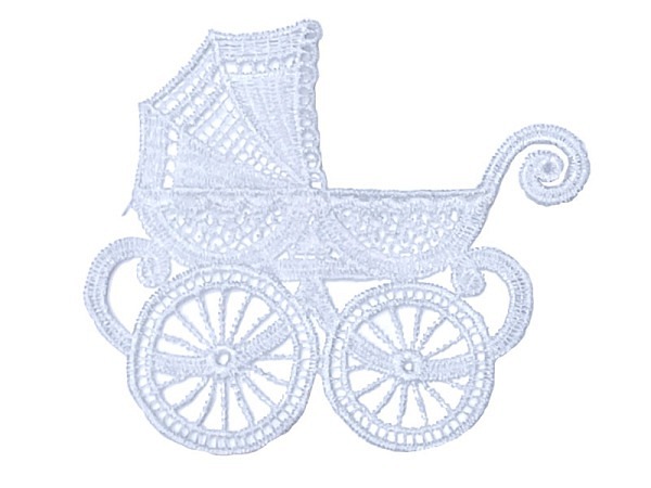 Spitze St. Galler Stickerei Stickereimotiv Kinderwagen