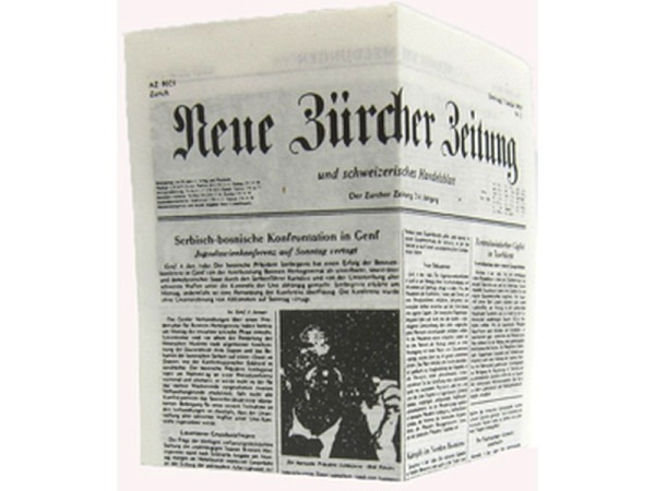 Miniatur Deko Puppenzeitung Grösse B80mm x L125mm