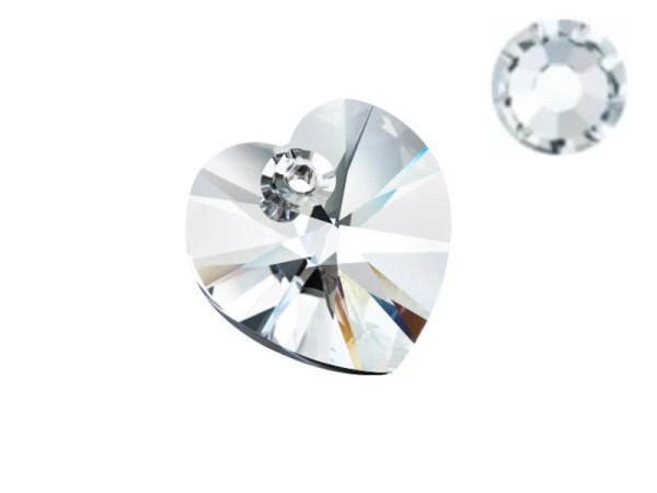 Anhänger Preciosa Herz 18mm crystal 1 Stk.