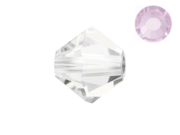 Glasperlen Preciosa Doppelkegel 4mm violet 30 Stk.