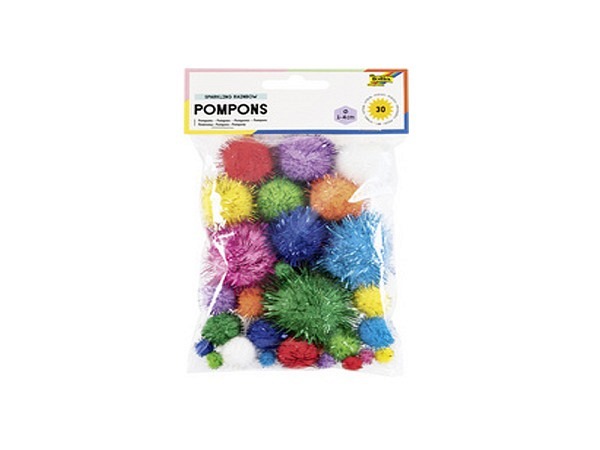 Pompom Folia Metallicpompons Sparkling Rainbow