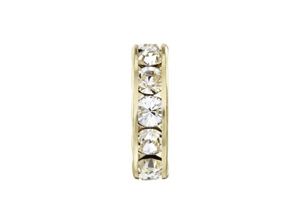 Metallperlen Preciosa Strassronden Rund 4,5mm gold 5 Stk.