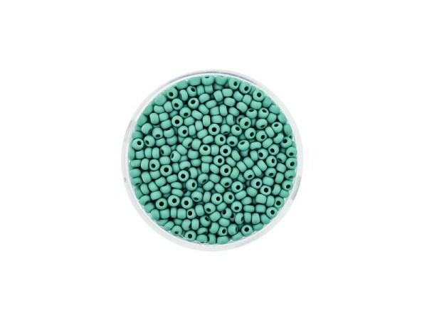Rocailles Pracht Perlen 2,6mm dunkelgrün matt