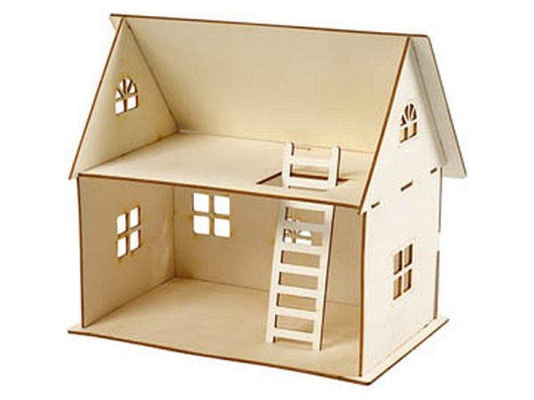 Puppenstube Häuser Puppenhaus-Bausatz 18x27x25Hcm