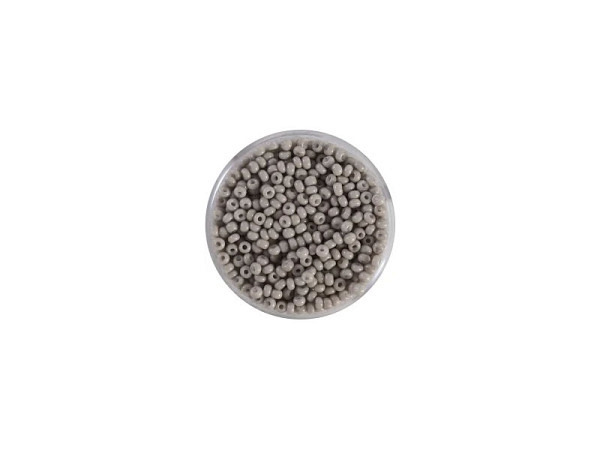 Rocailles Pracht Perlen 2,6mm hellgrau satt