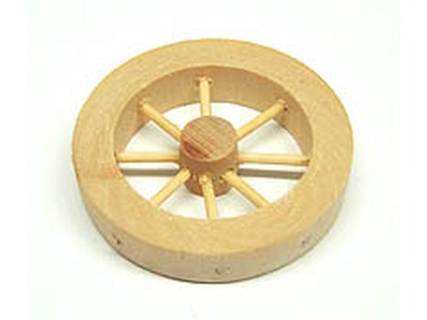 Miniatur Garten Wagenrad ohne Achsloch 4cm