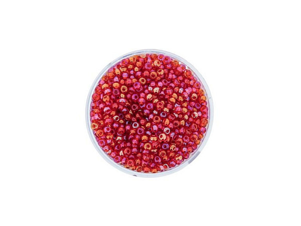 Rocailles Pracht Perlen 2,6mm orange rainbow