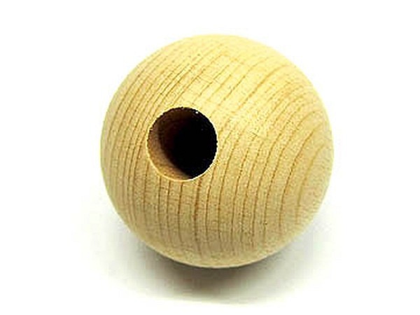 Holzperlen Ruff Holzkugel halbgebohrt