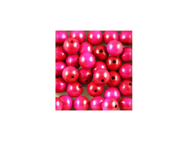 Holzperlen Bottsa Perle Pink 18mm 12Stk