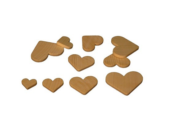 Holzfigur Ruff Herz, verschieden