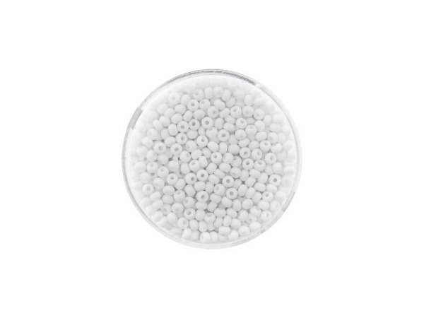 Rocailles Pracht Perlen 2,6mm weiss matt