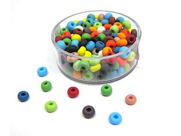 Rocailles Pracht Perlen 4,5mm Mix opak matt