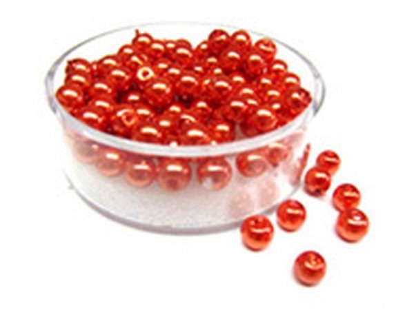 Glaswachsperlen Pracht Renaissance dunkelorange 4mm