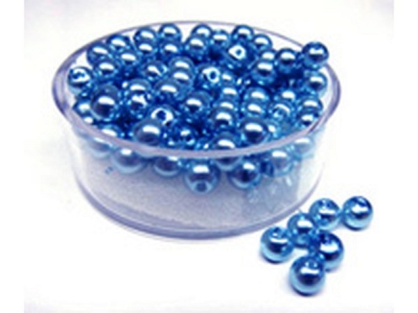 Glaswachsperlen Pracht Renaissance blau 4mm
