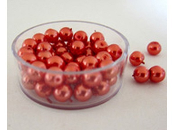 Glaswachsperlen Pracht Renaissance dunkelorange 6mm
