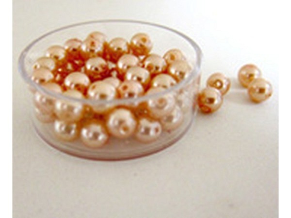 Glaswachsperlen Pracht Renaissance apricot 6mm