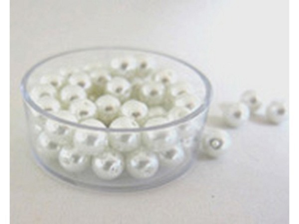 Glaswachsperlen Pracht Renaissance weiss 6mm