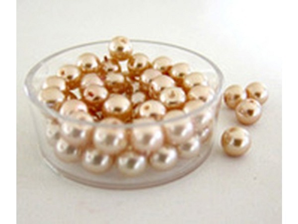 Glaswachsperlen Pracht Renaissance beige 6mm
