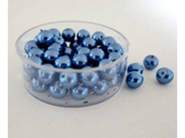 Glaswachsperlen Pracht Renaissance blau 6mm