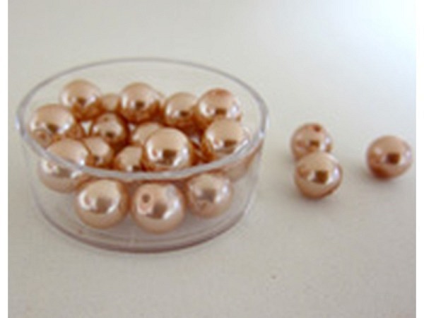 Glaswachsperlen Pracht Renaissance beige 8mm
